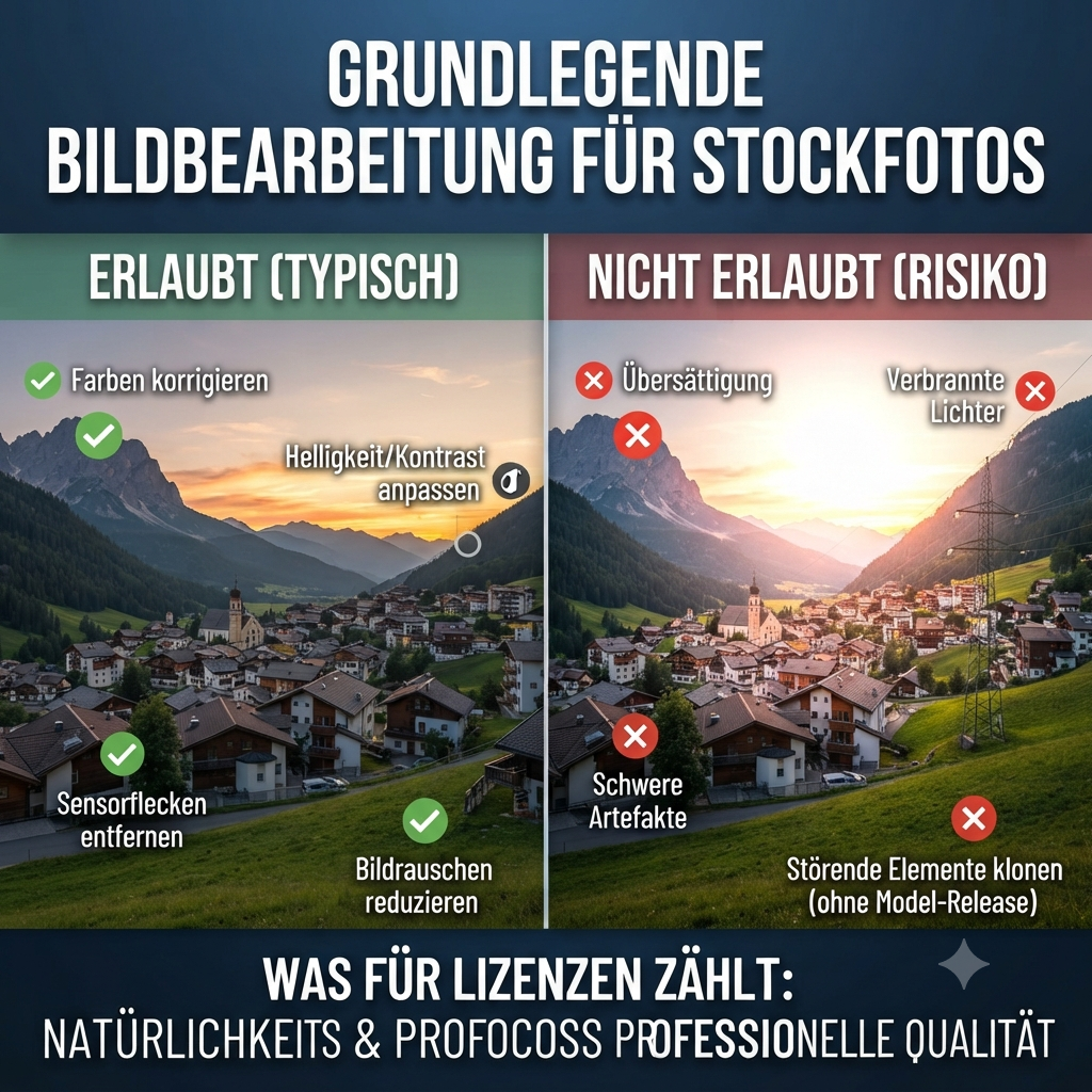 Grundlegende Bildbearbeitung für Stockfotos – was erlaubt ist